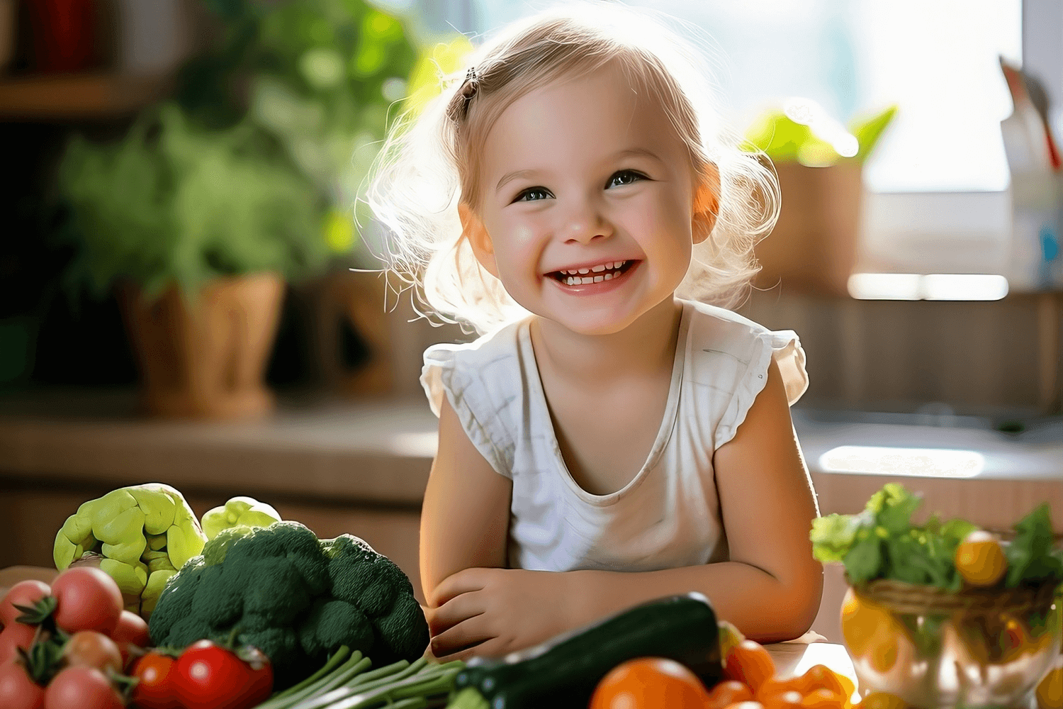 A Child Eating Healthy Food, Illustrating How To Prevent Tooth Decay Through Diet And Oral Hygiene