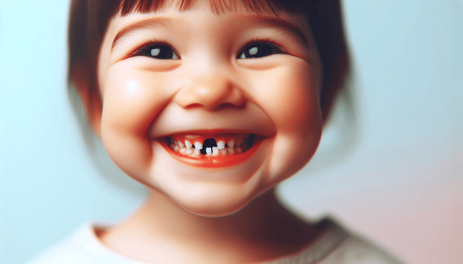 Illustration Of A Child'S Smile With Missing Teeth