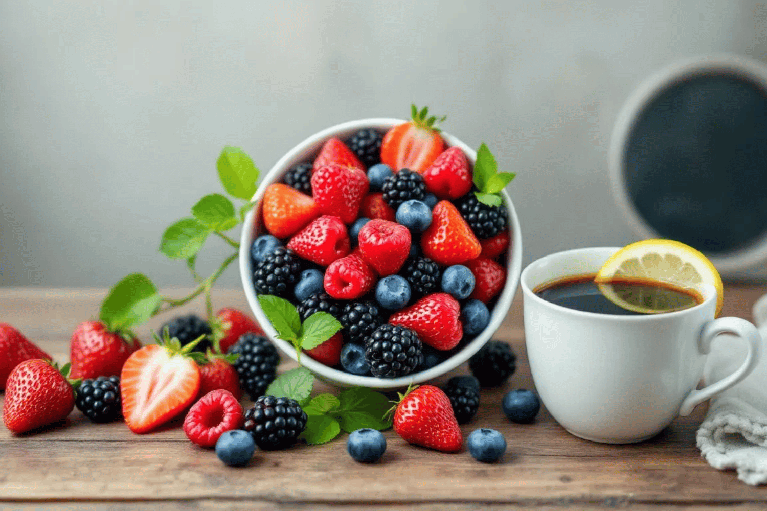 In The Image, A Variety Of Foods And Drinks That Can Lead To Tongue Staining Are Displayed, Including Coffee, Berries, And Tea. These Items May Contribute To Changes In Tongue Color, Which Can Indicate Underlying Health Conditions Or Poor Oral Hygiene.