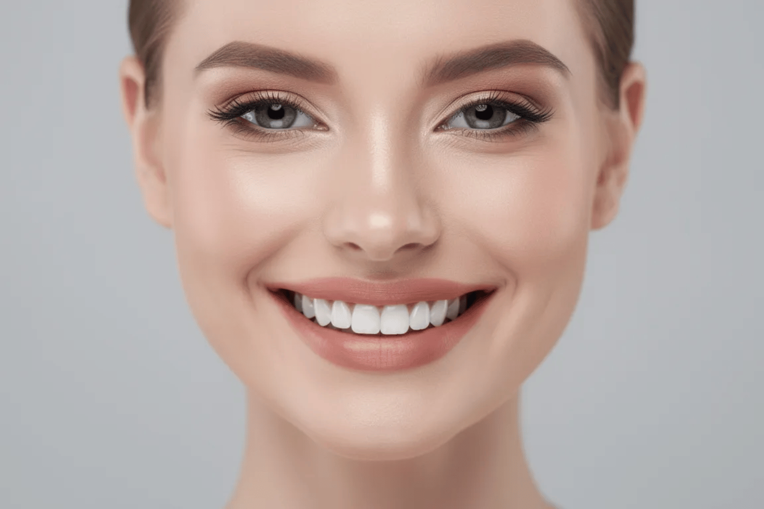 A Person Is Smiling Confidently, Showcasing Their Naturally Aligned And Healthy Teeth, Which Reflect The Benefits Of Orthodontic Treatment.